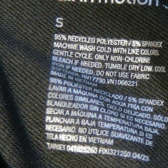 ALL IN MOTION Men's Shirt Stretch Polyester Fitted Long Sleeve Black Size Small - Picture 7 of 11